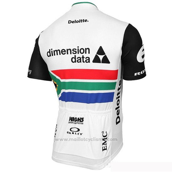 2019 Maillot Cyclisme Dimension Data Champion Afrique Du Sud Manches Courtes et Cuissard